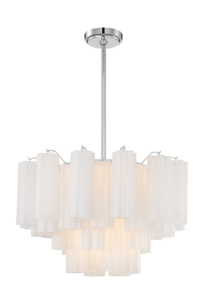 Aurora Murano Chandelier Glass Tube Layered Amber - Neutralighting