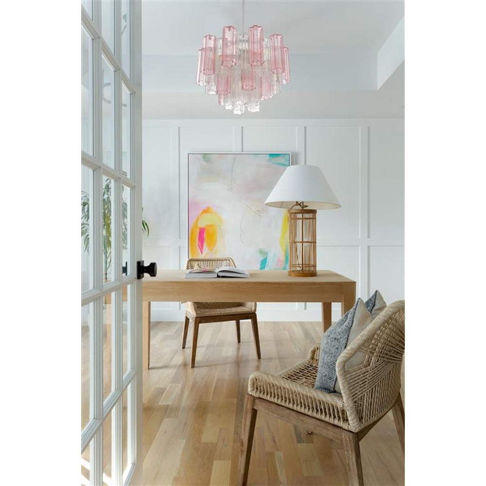 Aurora Murano Chandelier Glass Tube Layered Amber - Neutralighting