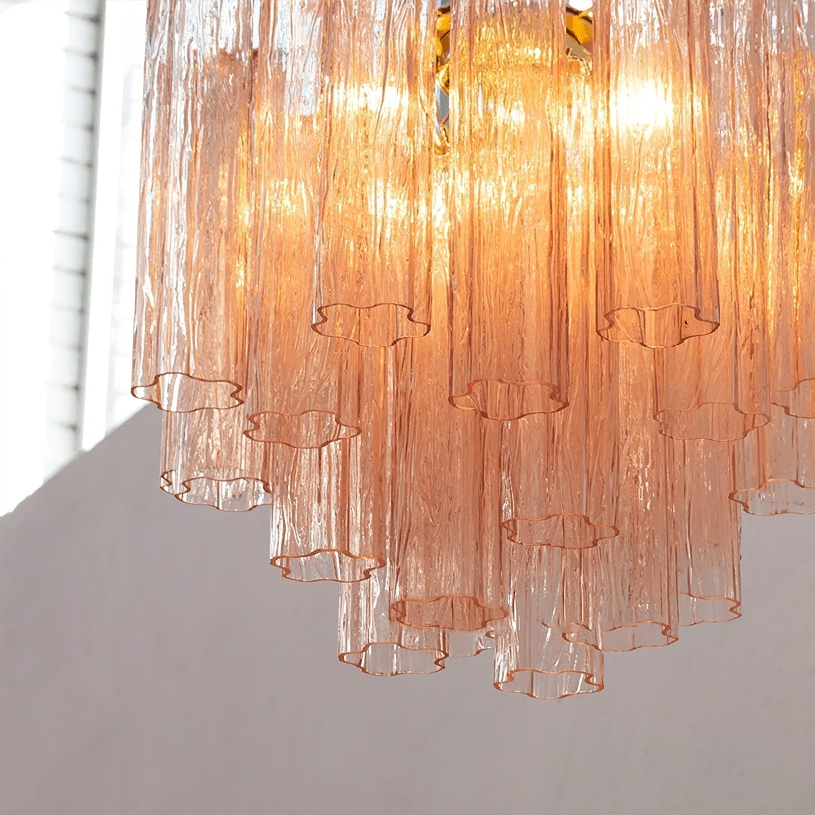 Aurora Chandelier Glass Tube Layered Luxury - Neutralighting