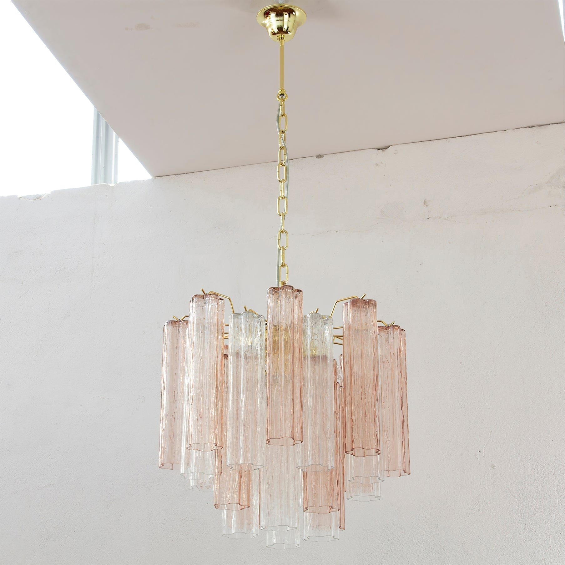Aurora Chandelier Glass Tube Layered Luxury - Neutralighting