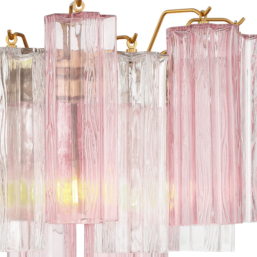 Aurora Wall Light Tronchi Glass Tube Tiered Amber Modern - Neutralighting