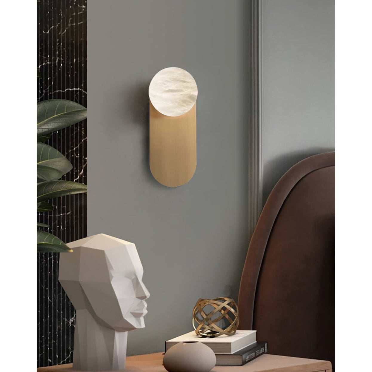 Adrion Modern Alabaster Metal Wall Lamp - Letslighting