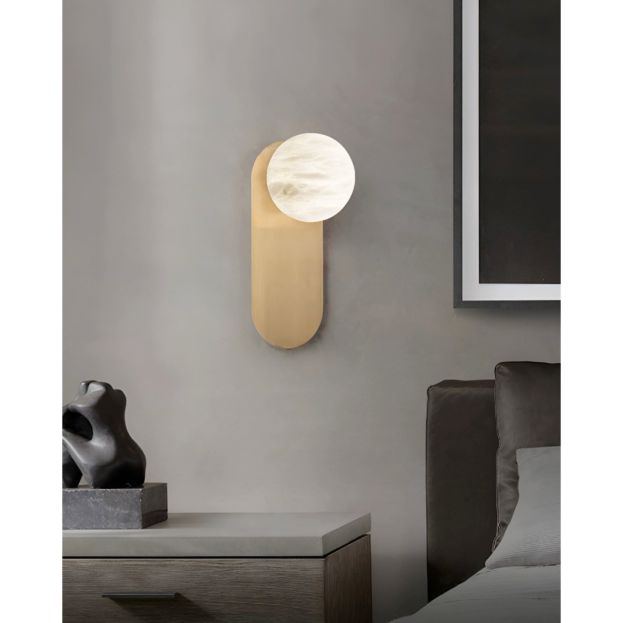 Adrion Modern Alabaster Metal Wall Lamp - Letslighting