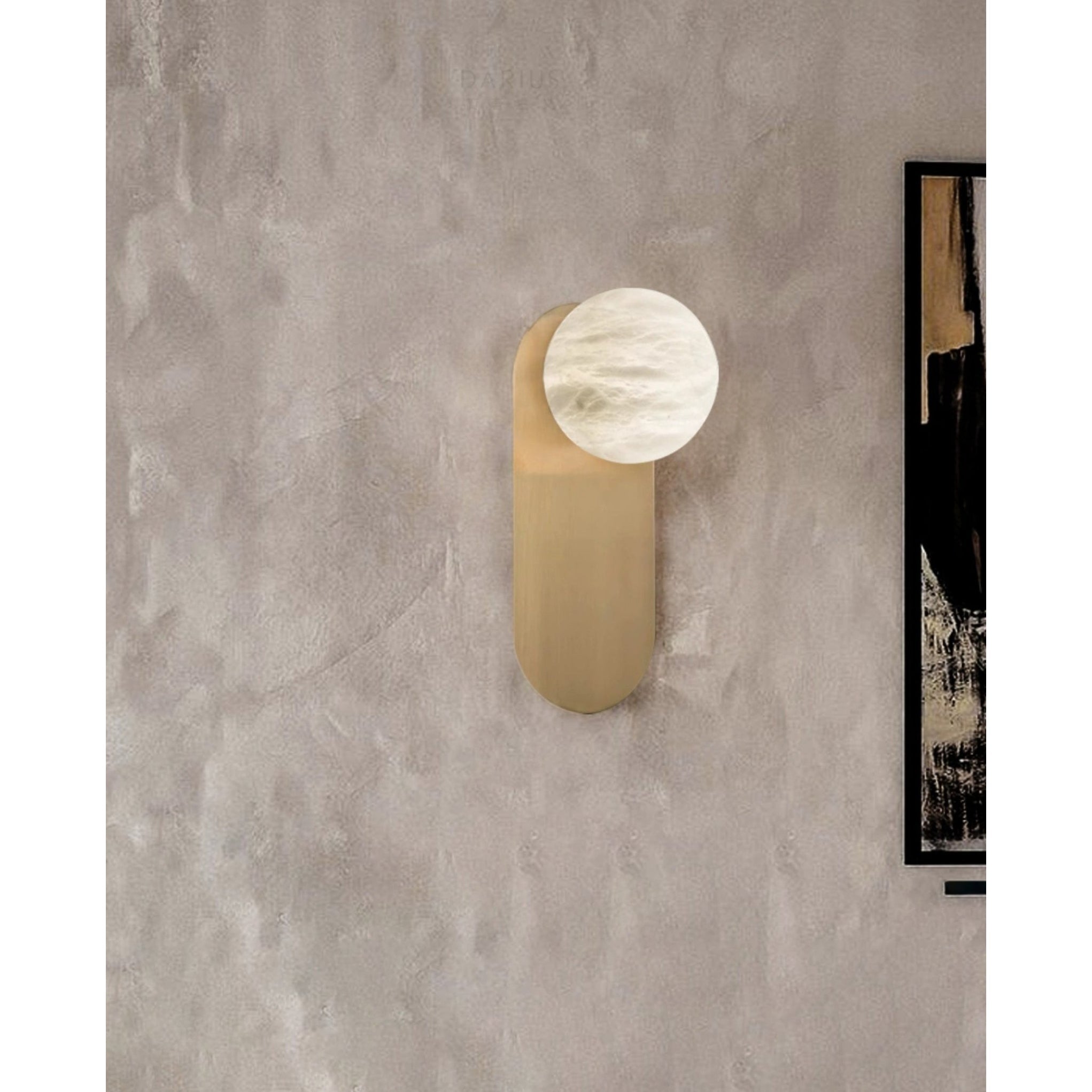 Adrion Modern Alabaster Metal Wall Lamp - Letslighting