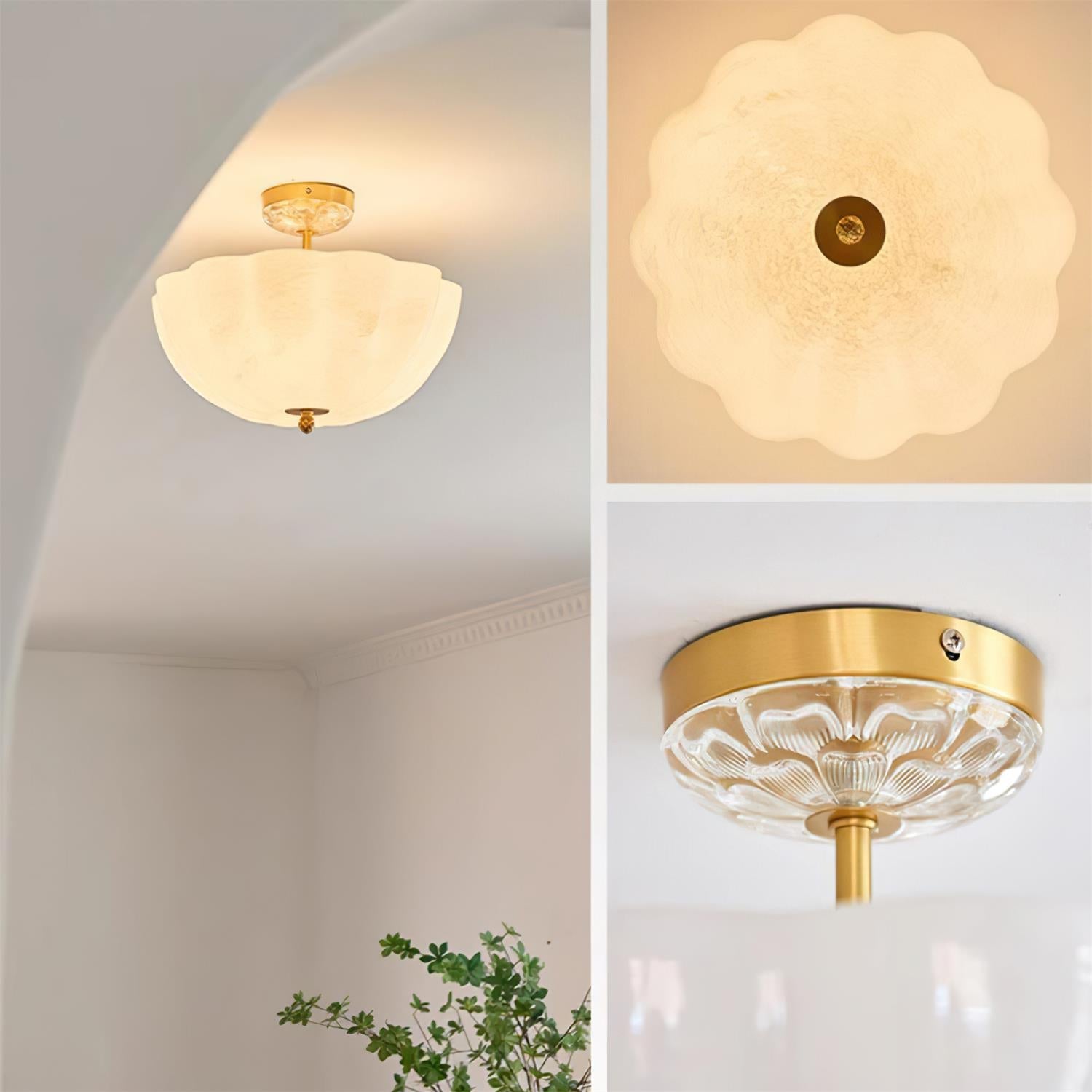 Dylan Moderne Deckenleuchte aus Messing und Glas-Letslighting