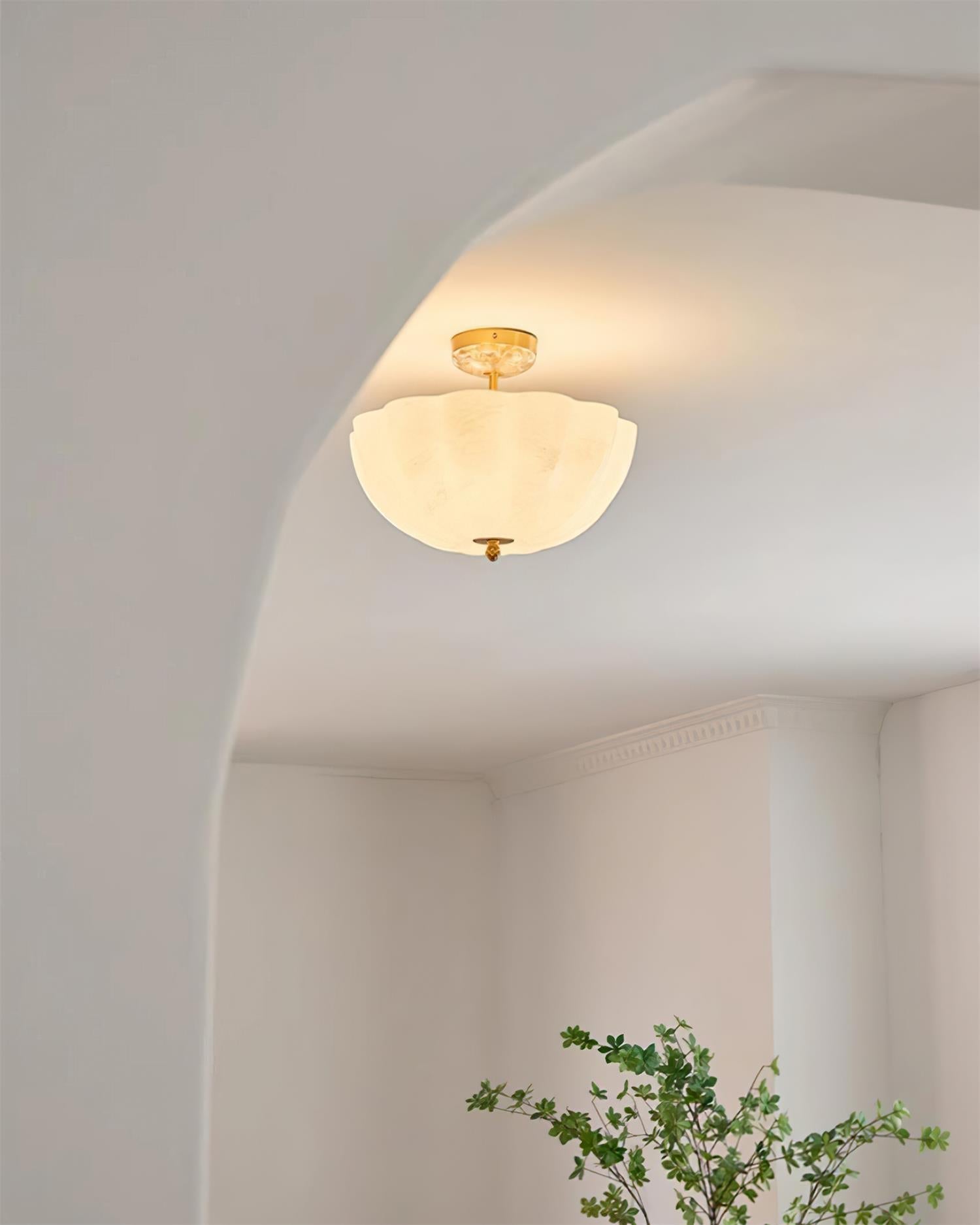 Dylan Moderne Deckenleuchte aus Messing und Glas-Letslighting
