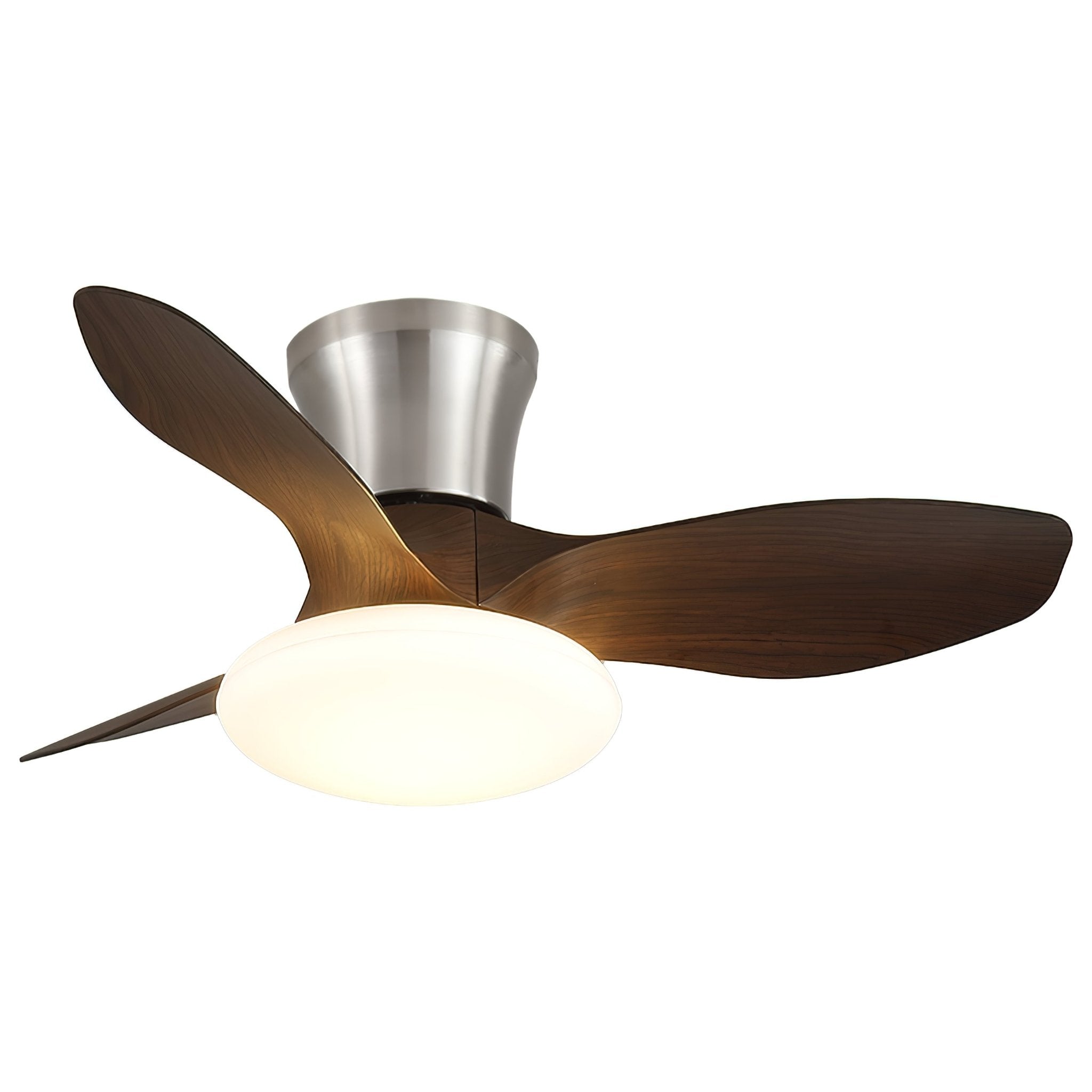 Velora Moderner Deckenventilator aus Holz mit Beleuchtung, Lifestyle-Aufnahme