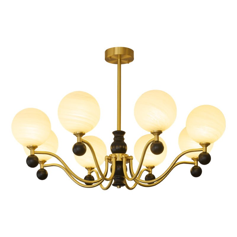 Ershaan Eleganter Vintage-Kronleuchter aus Messing und Holz-Letslighting