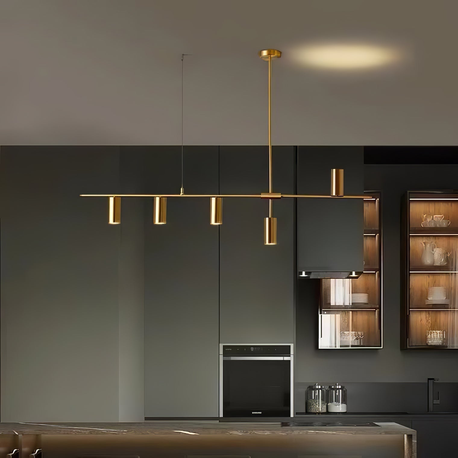 Lustra Kronleuchter Messing Linear Cassandra Elegant-Letslighting