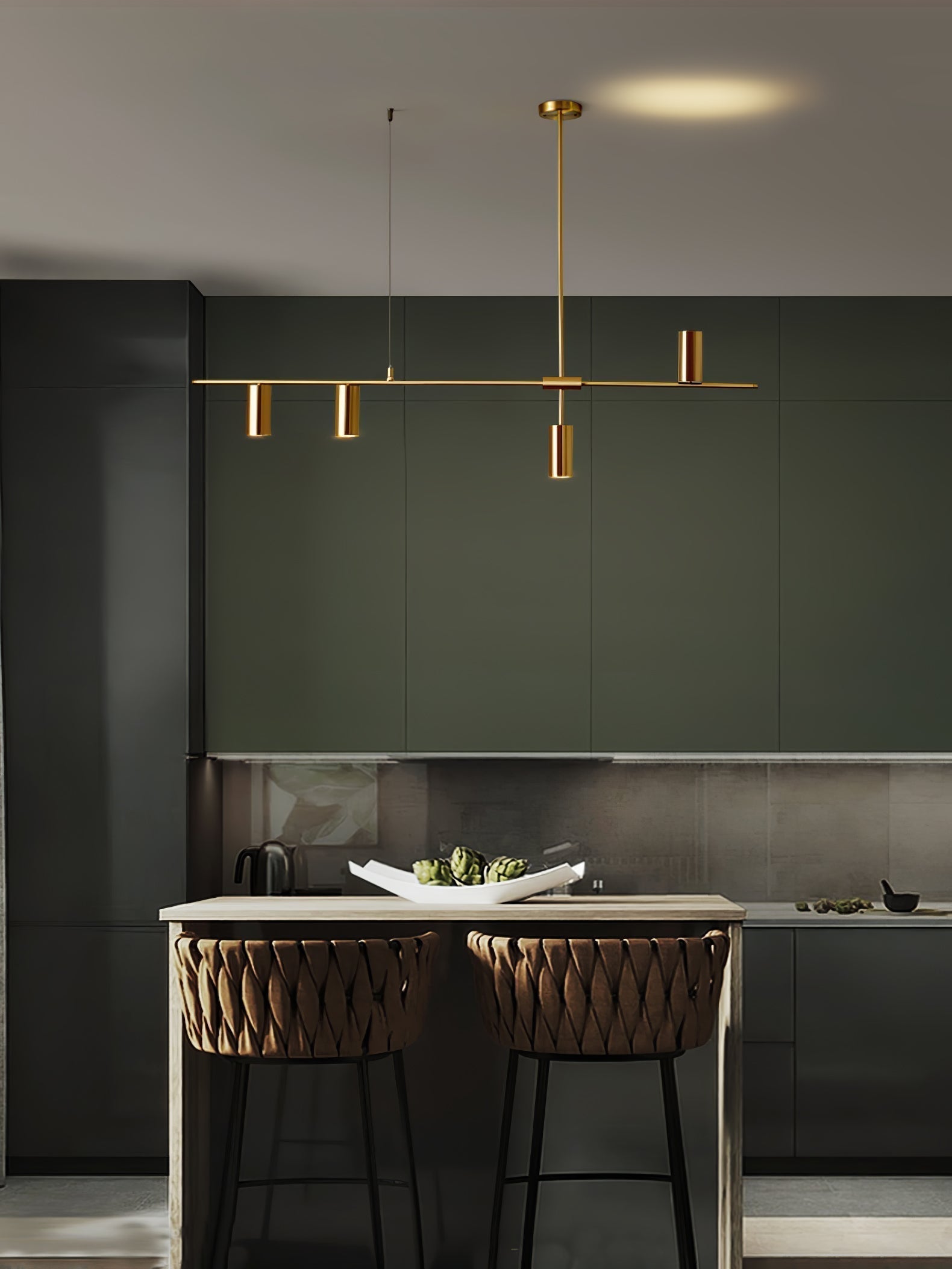Lustra Kronleuchter Messing Linear Cassandra Elegant-Letslighting