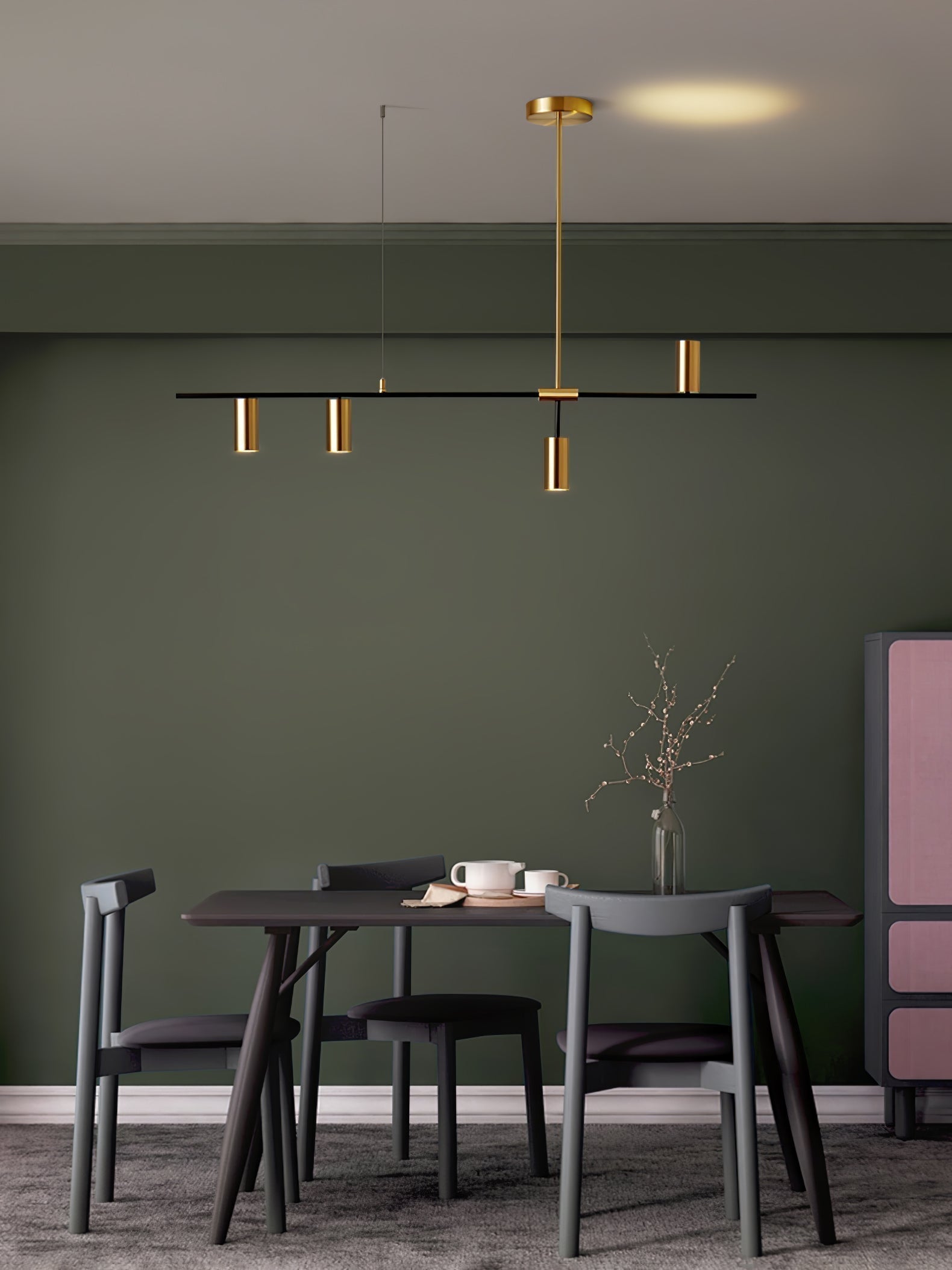Lustra Kronleuchter Messing Linear Cassandra Elegant-Letslighting