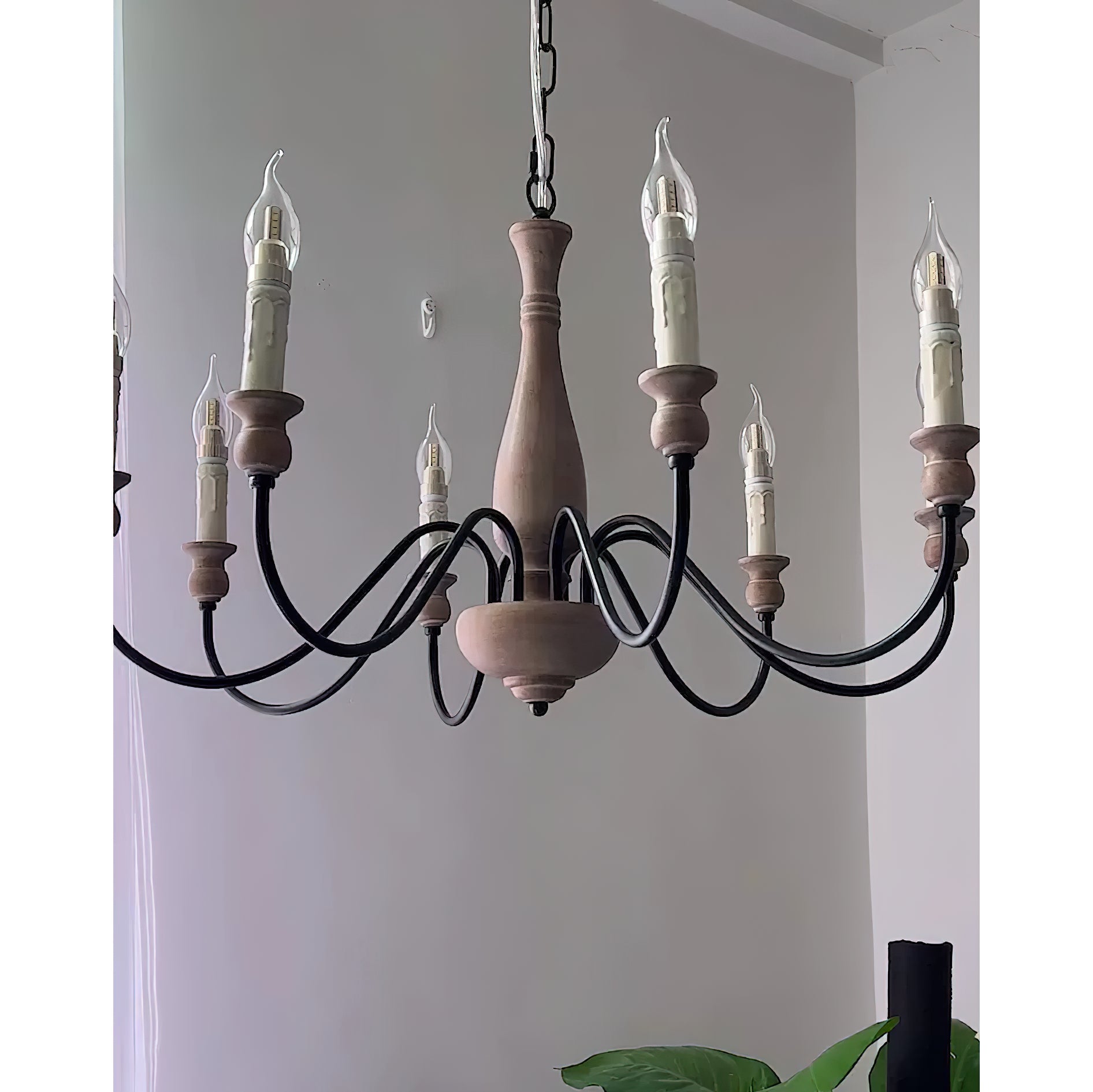 Afralia Modern Industrial Wooden Chandelier - Letslighting