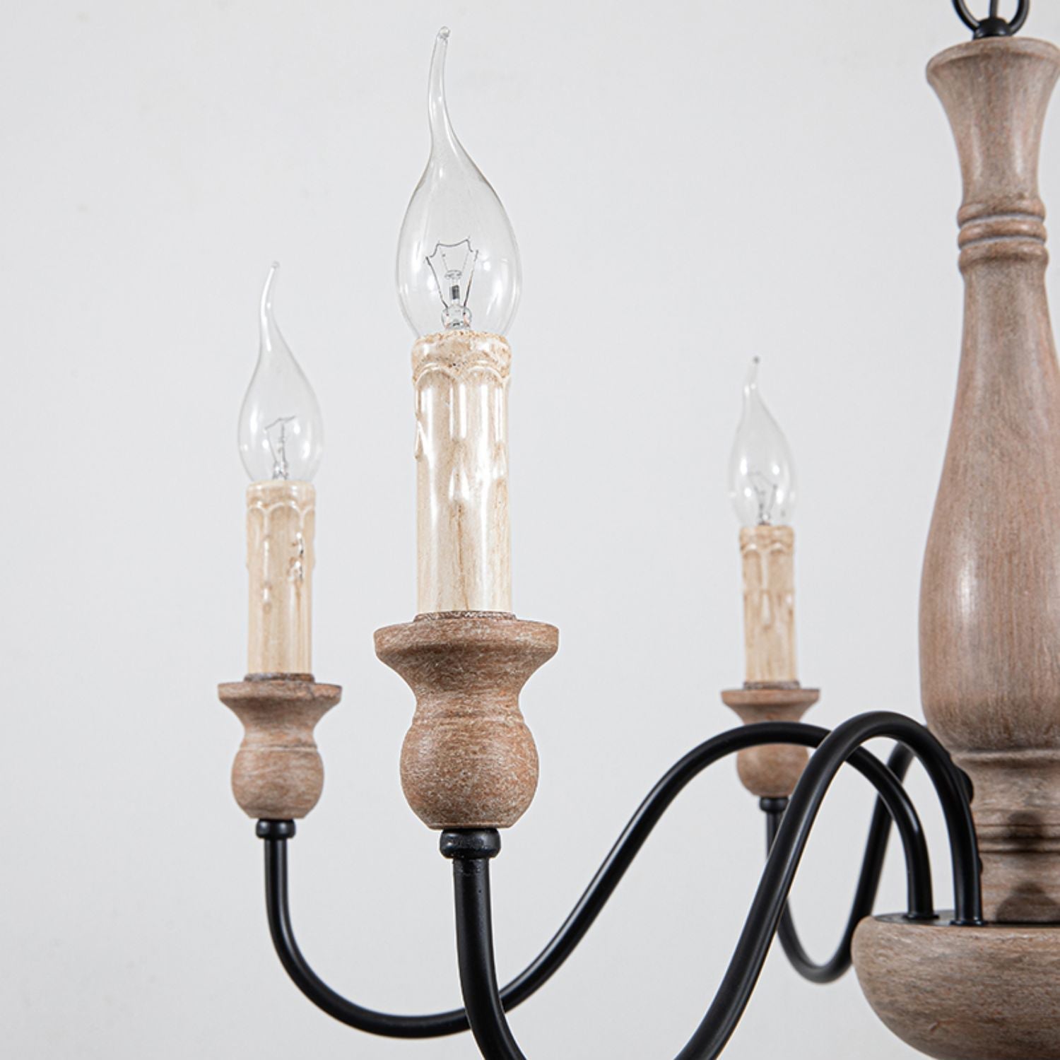 Afralia Modern Industrial Wooden Chandelier - Letslighting