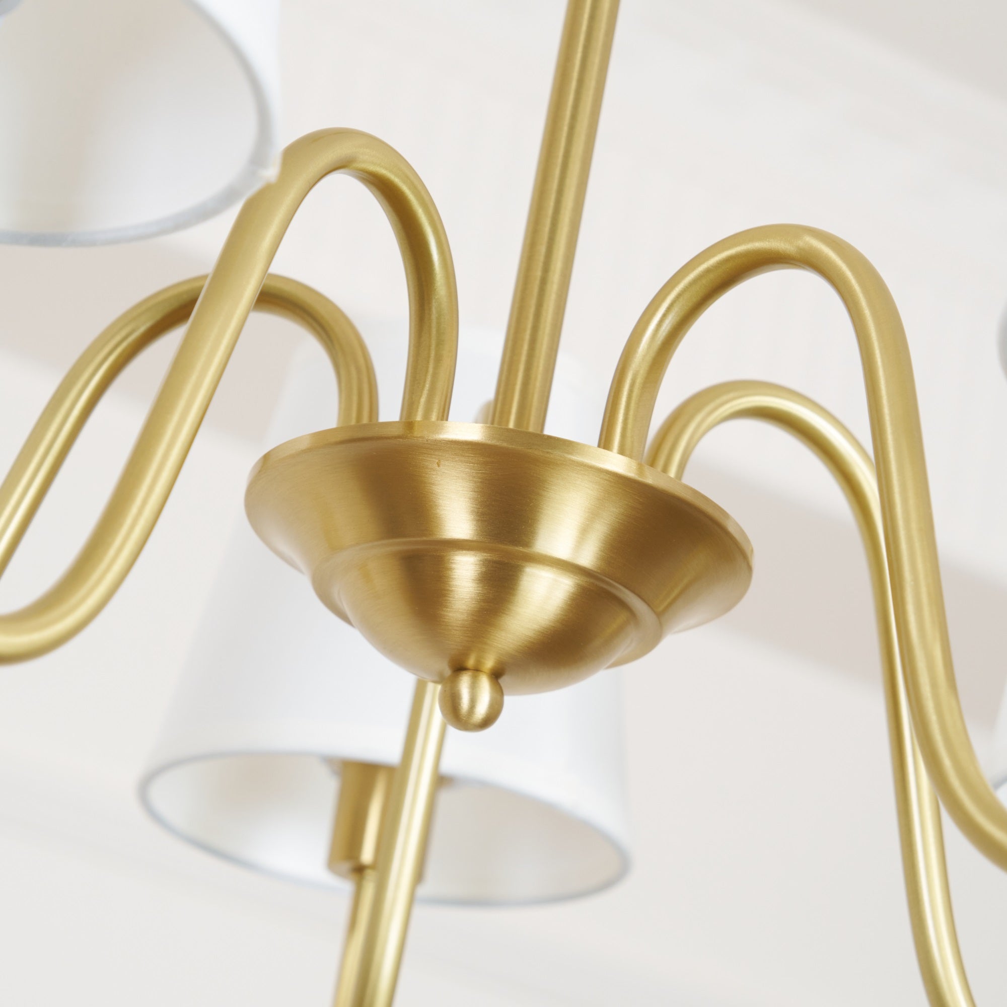 Aged Traditional Stacey Fabric Chandelier - Letslighting