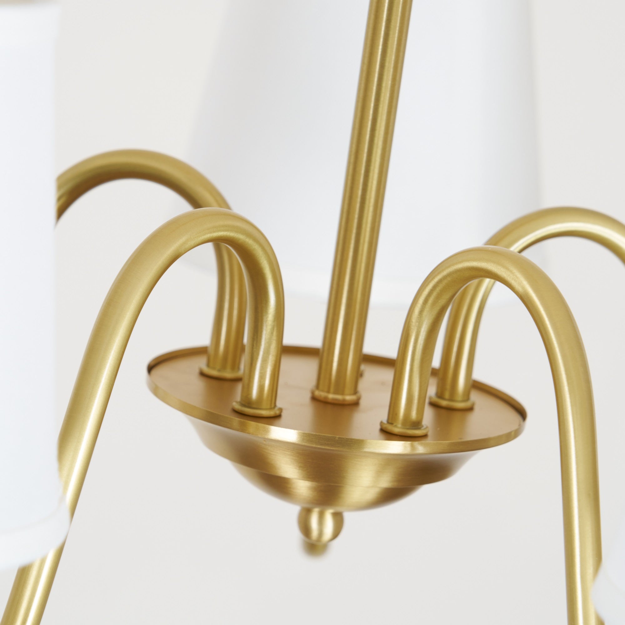 Aged Traditional Stacey Fabric Chandelier - Letslighting