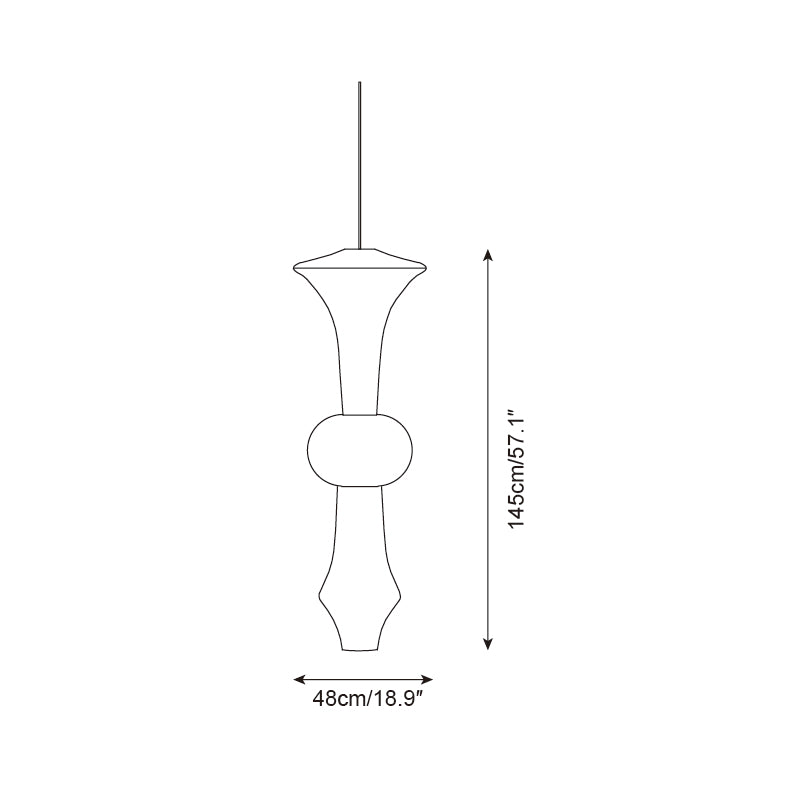 Zyora Pendelleuchte Modern Papier Lampion Stil Skulptural-Letslighting