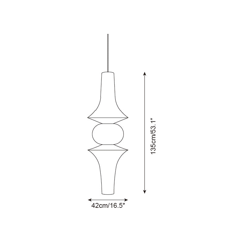 Zyora Pendelleuchte Modern Papier Lampion Stil Skulptural-Letslighting