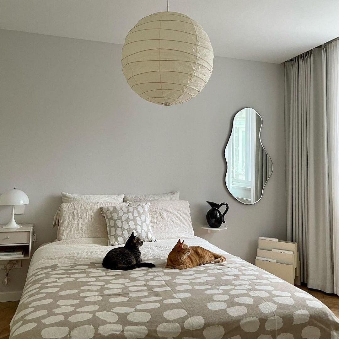 Luna Pendelleuchte mit japanischem Papier-Globus