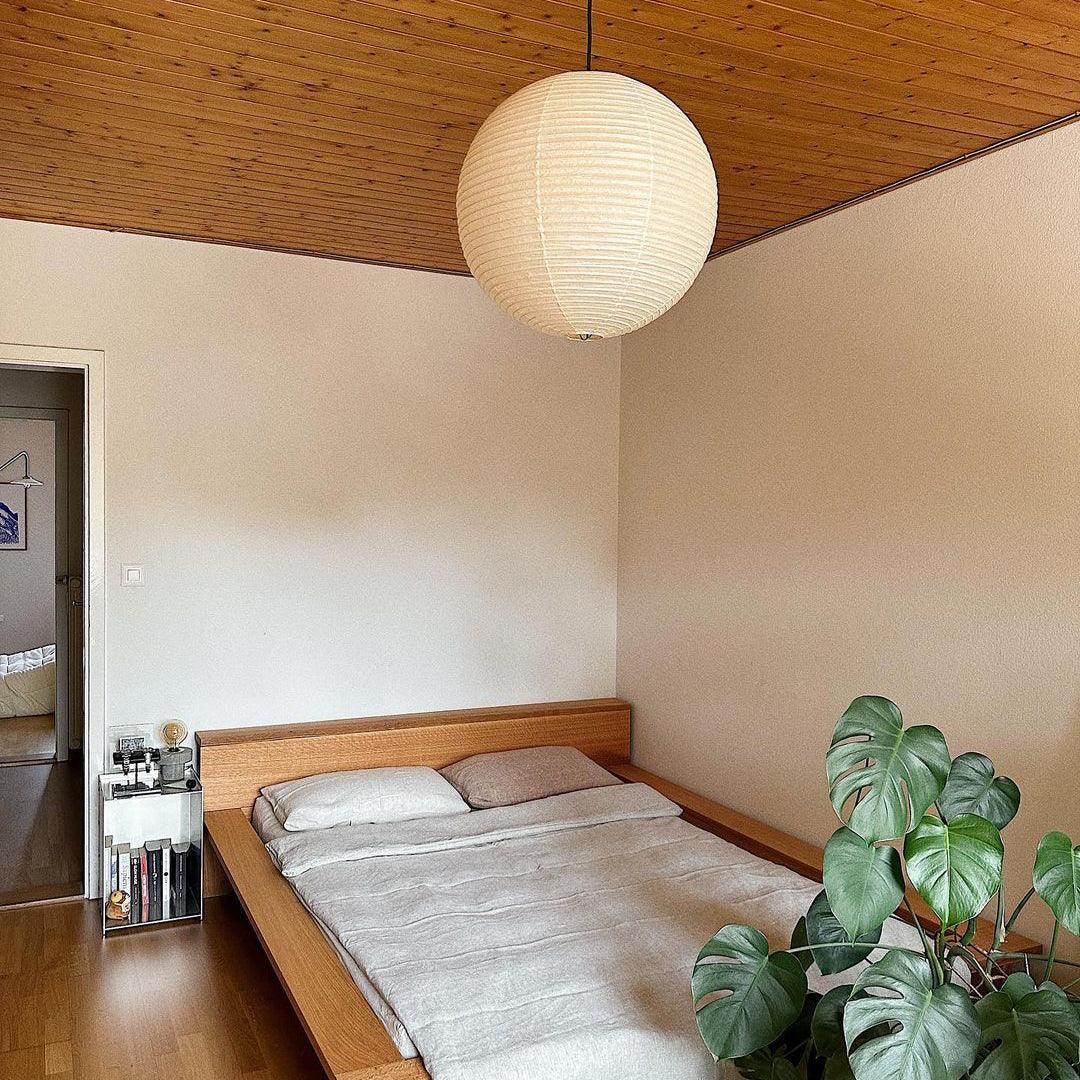 Solara Pendelleuchte Bambus Washi Papier Rund-Letslighting