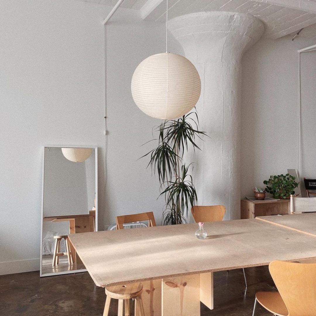 Solara Pendelleuchte Bambus Washi Papier Rund-Letslighting