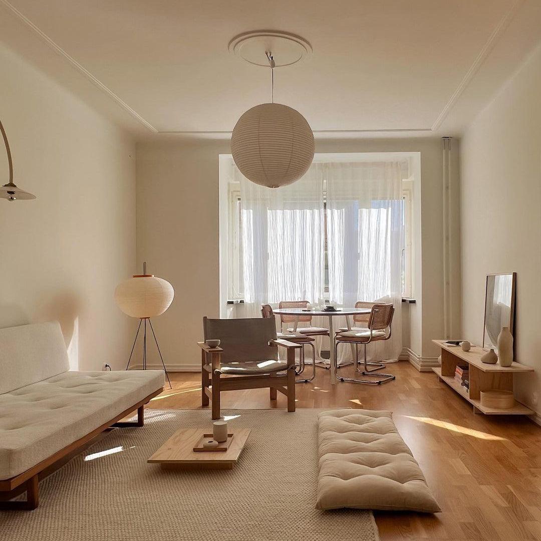 Solara Pendelleuchte Bambus Washi Papier Rund-Letslighting