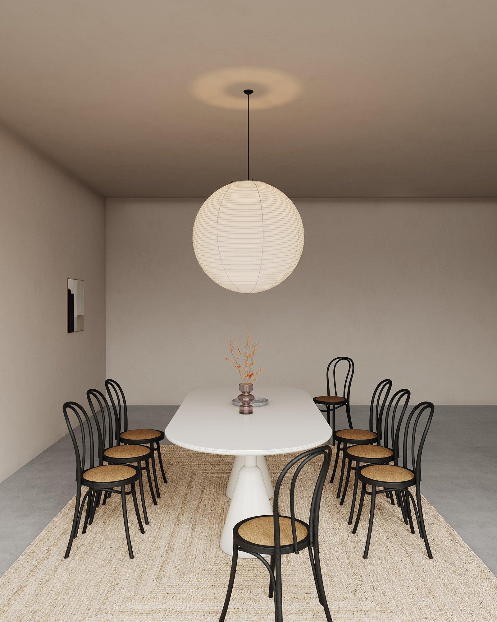 Solara Pendelleuchte Bambus Washi Papier Rund-Letslighting