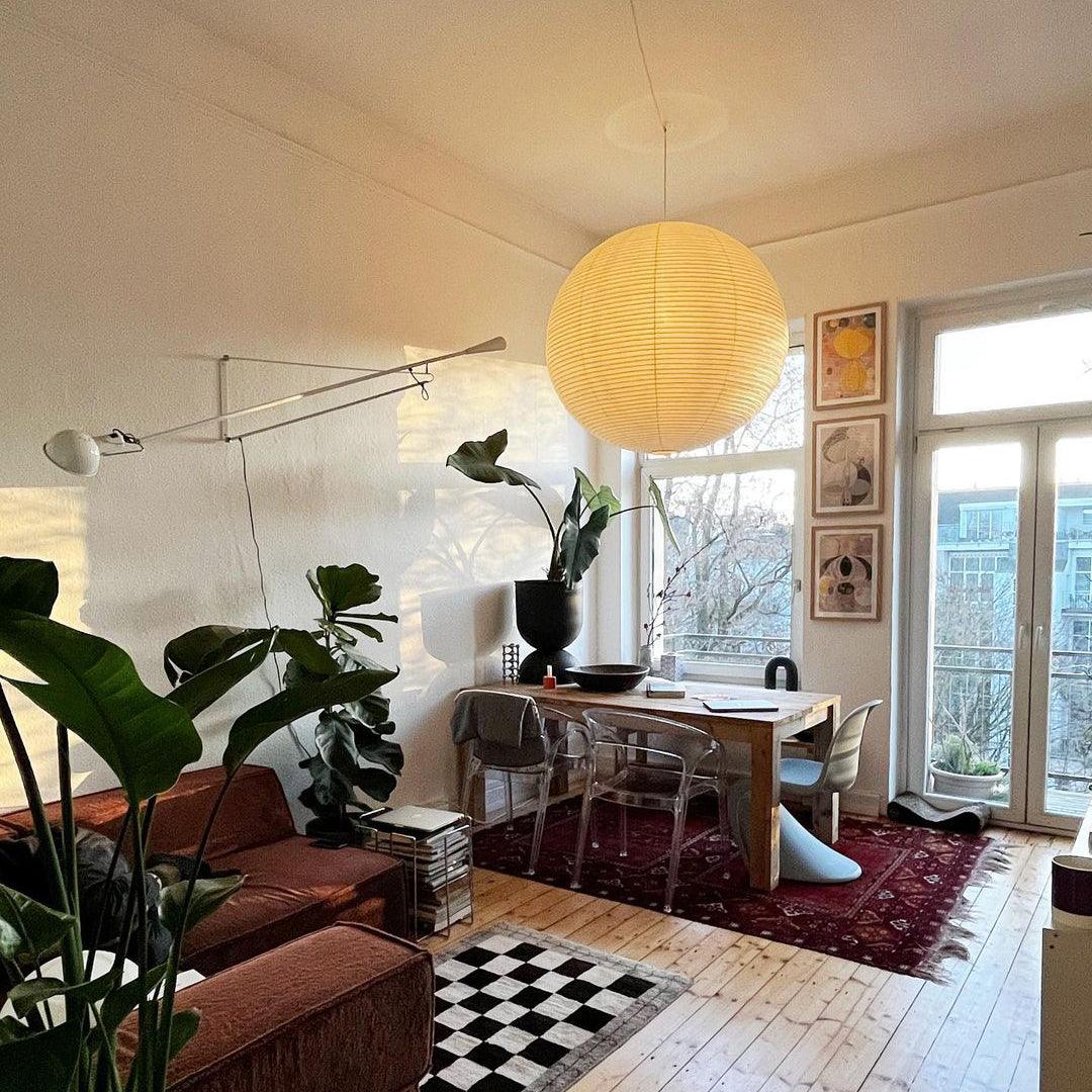 Solara Pendelleuchte Bambus Washi Papier Rund-Letslighting