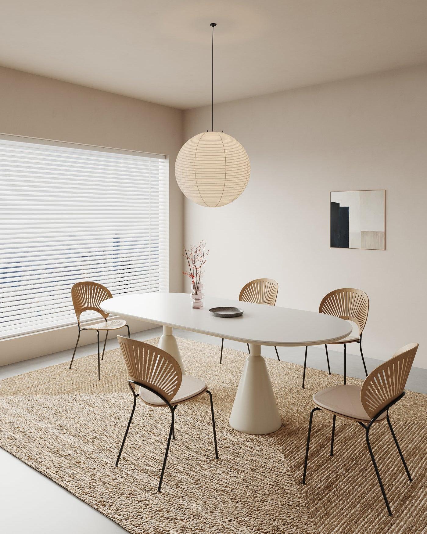 Solara Pendelleuchte Bambus Washi Papier Rund-Letslighting