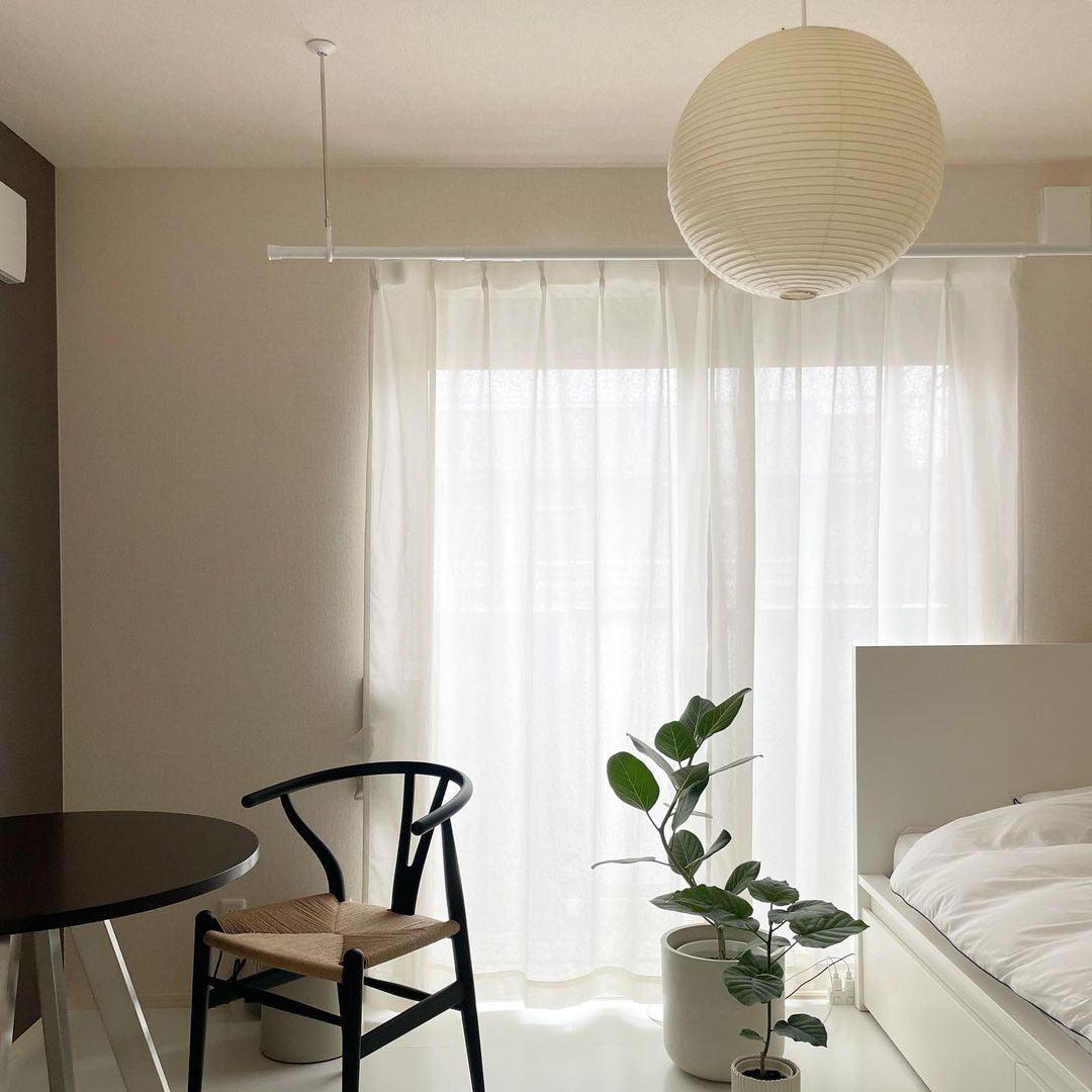 Solara Pendelleuchte Bambus Washi Papier Rund-Letslighting