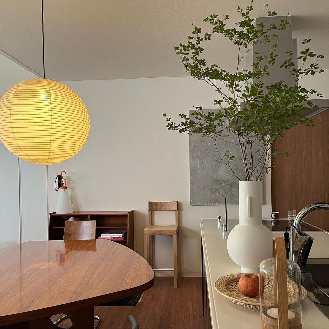 Solara Pendelleuchte Bambus Washi Papier Rund-Letslighting