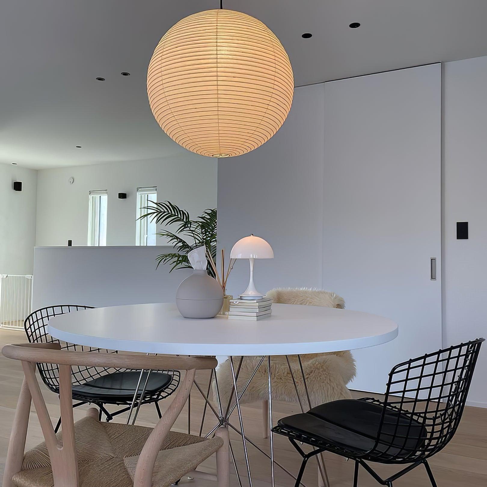 Solara Pendelleuchte Bambus Washi Papier Rund-Letslighting