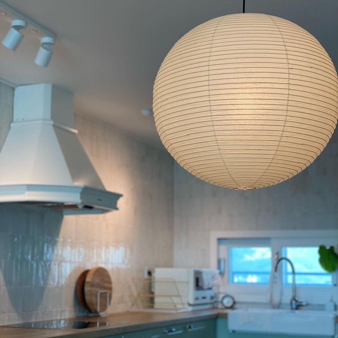 Solara Pendelleuchte Bambus Washi Papier Rund-Letslighting