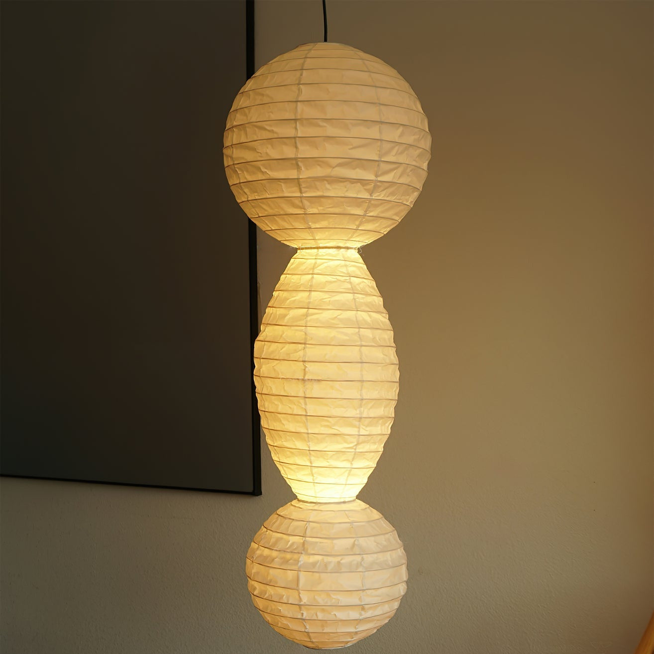 Nami Pendelleuchte Papierlaterne im Wabi-Sabi-Stil