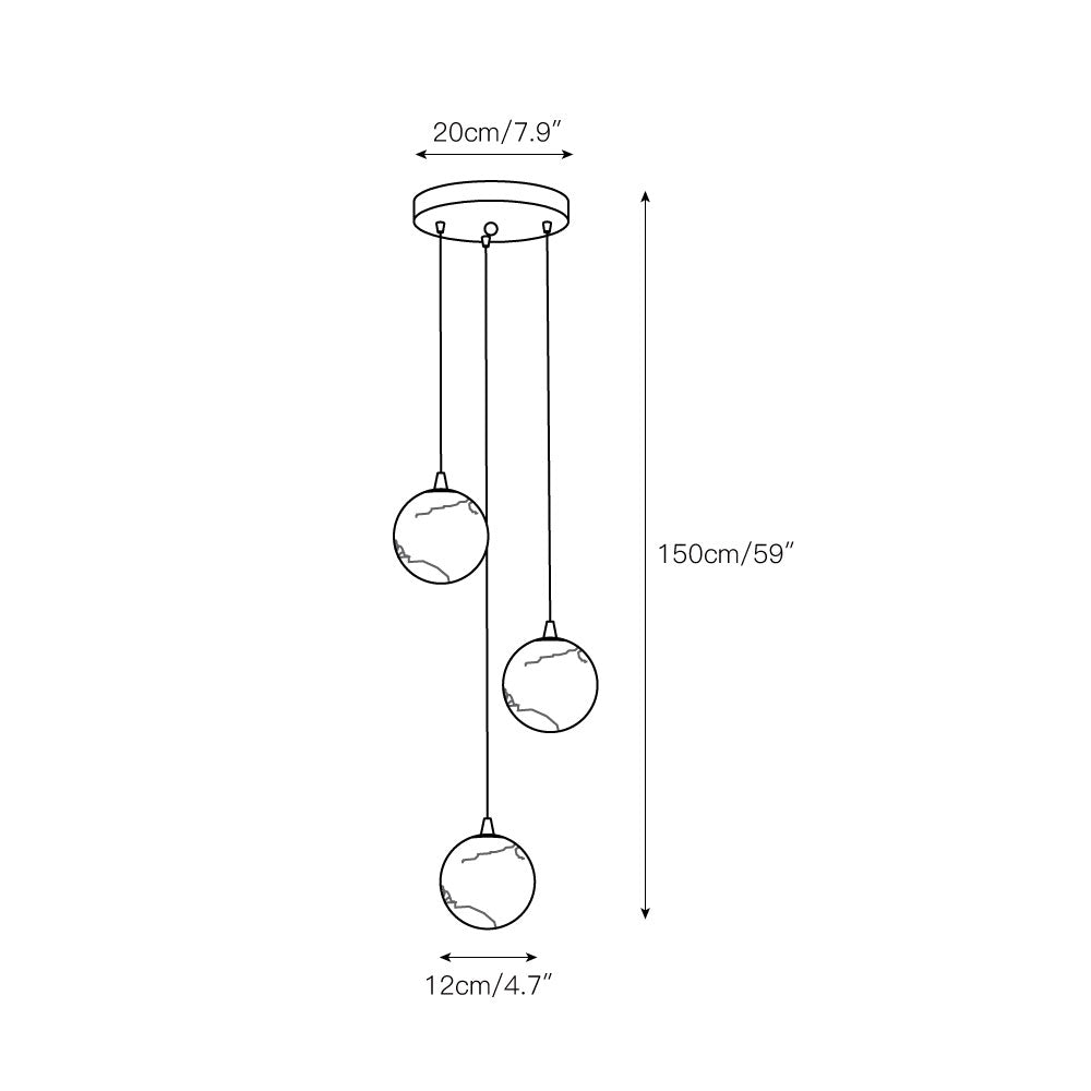 Gloruvye Balls Modern Cluster Metal Chandelier - Letslighting