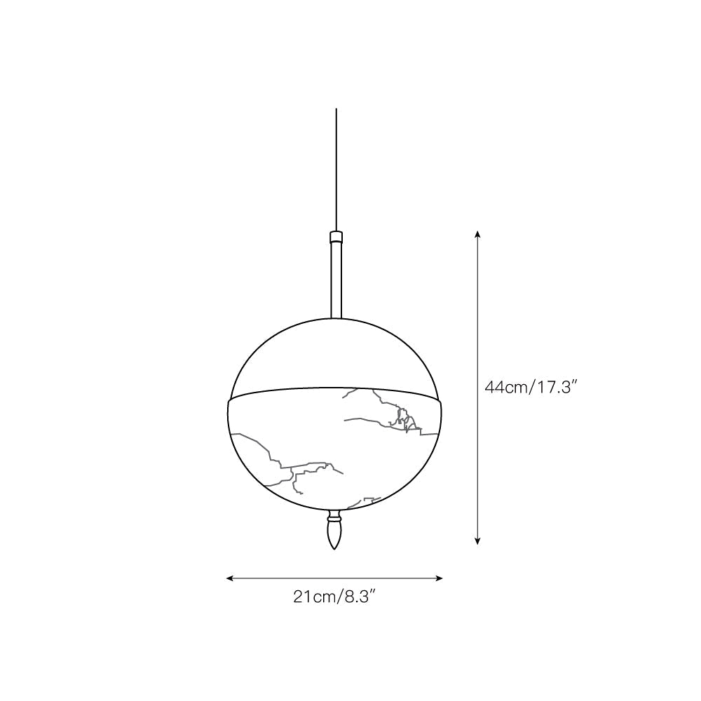 Himinuvye Minimalist Bolus Brass Pendant Light - Letslighting