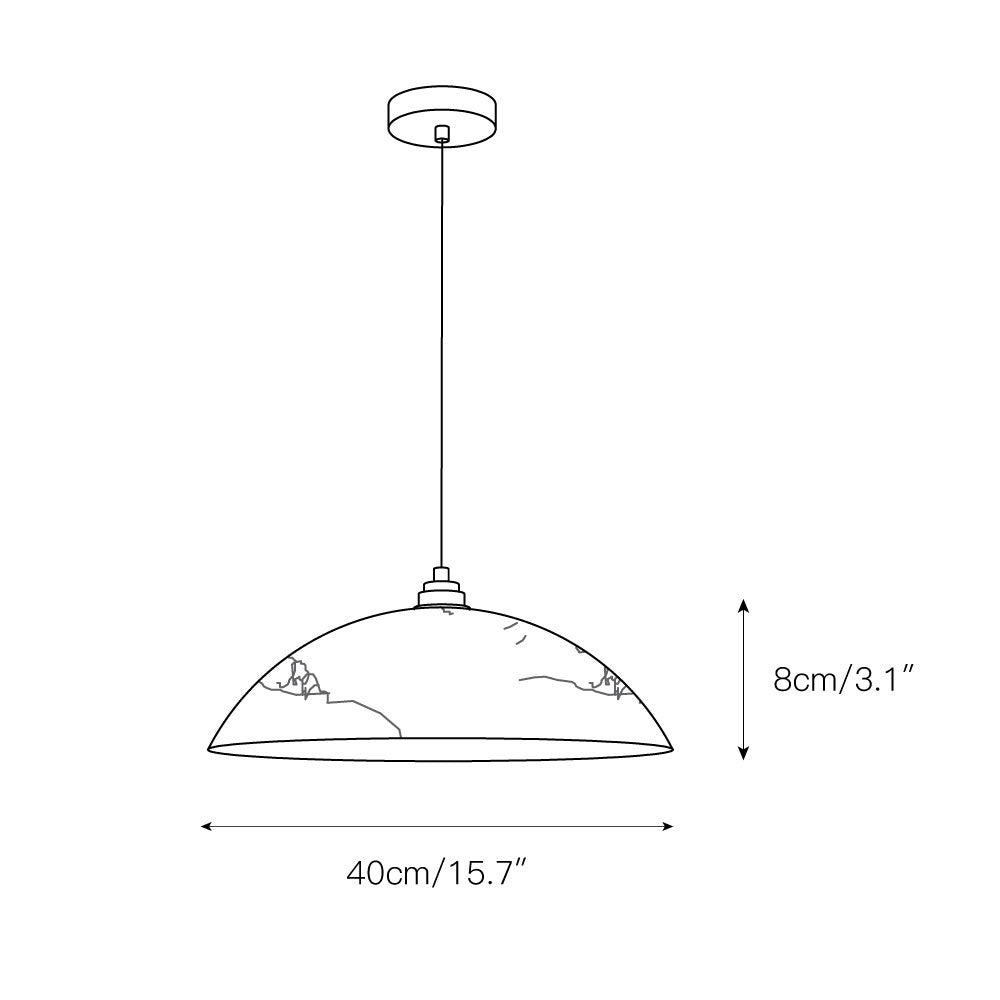 Ljomuvyd Individual Creativity Dome Metal Pendant Light - Letslighting