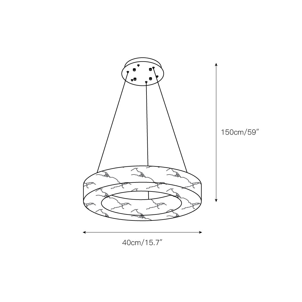Plotuvyn Postmodern Luxury Ring Alabaster Chandelier - Letslighting