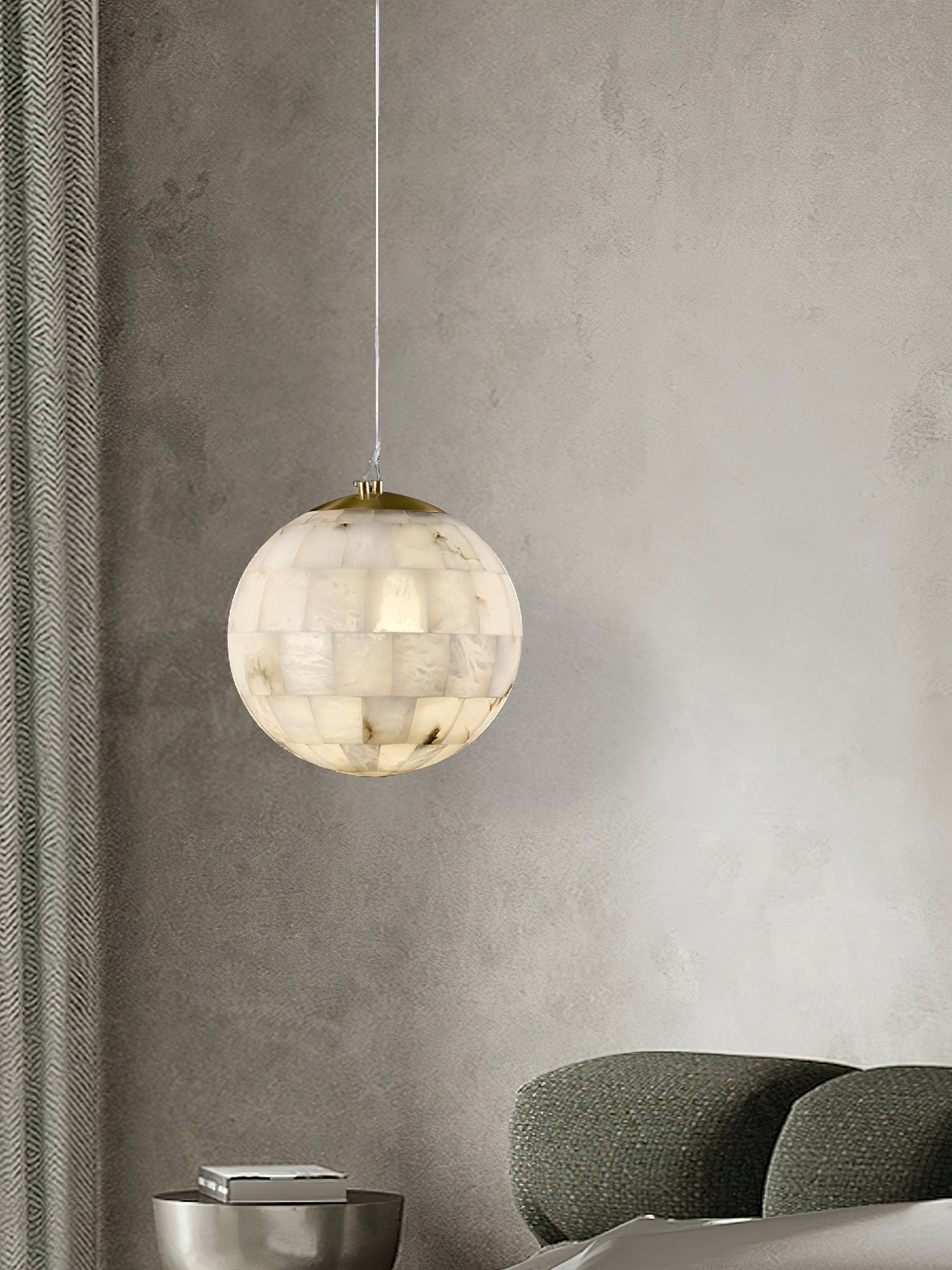 Fljotuvye Modern Ball Alabaster Pendant Light - Letslighting