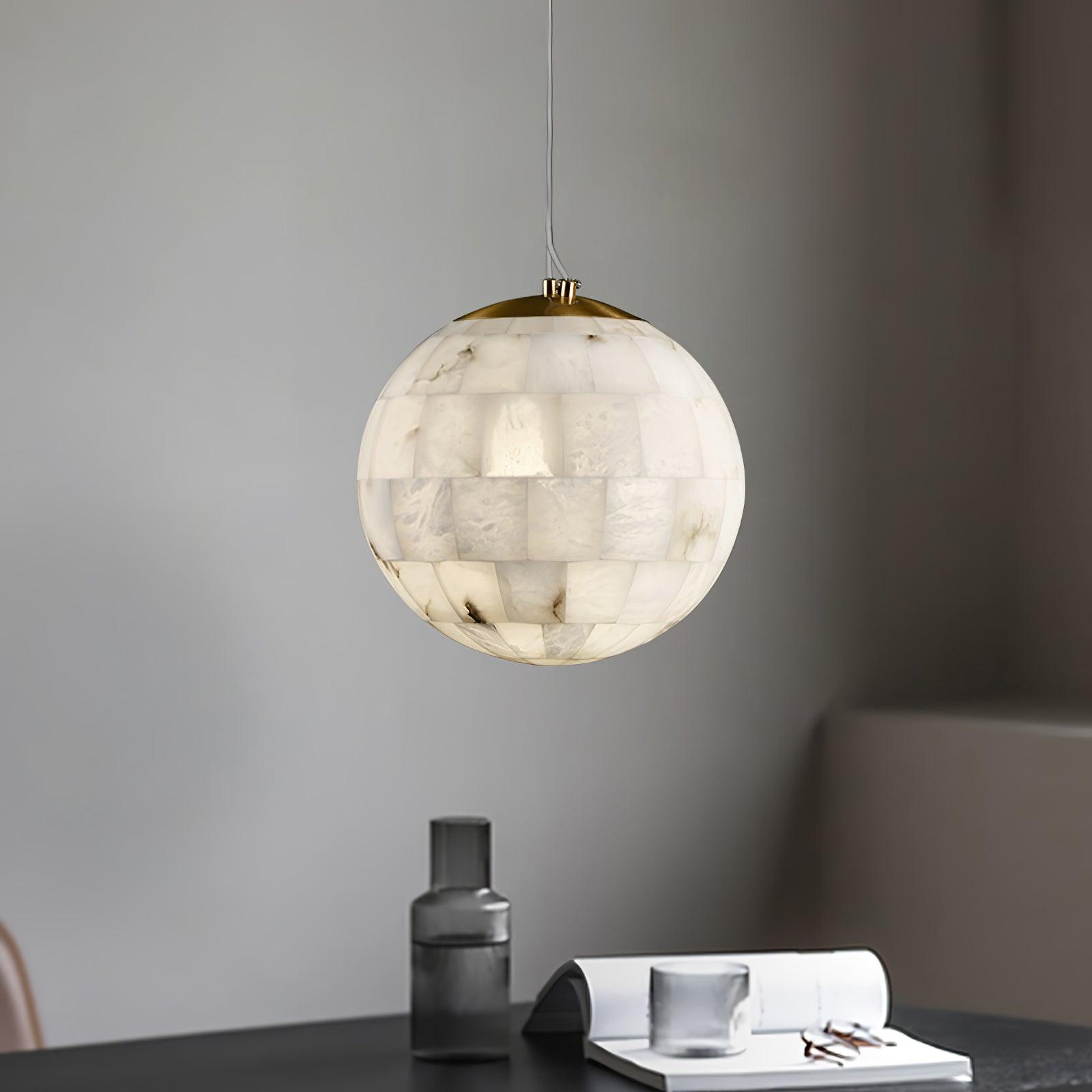 Isolde Alabaster Globe Pendant Light - Neutralighting