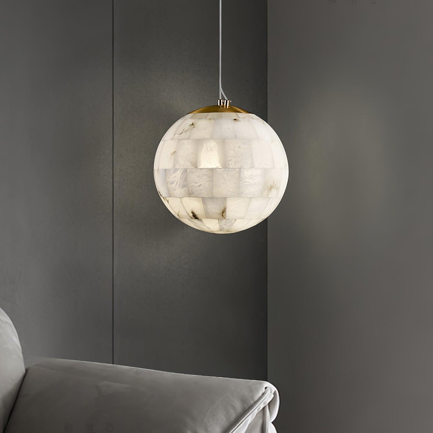 Isolde Alabaster Globe Pendant Light - Neutralighting