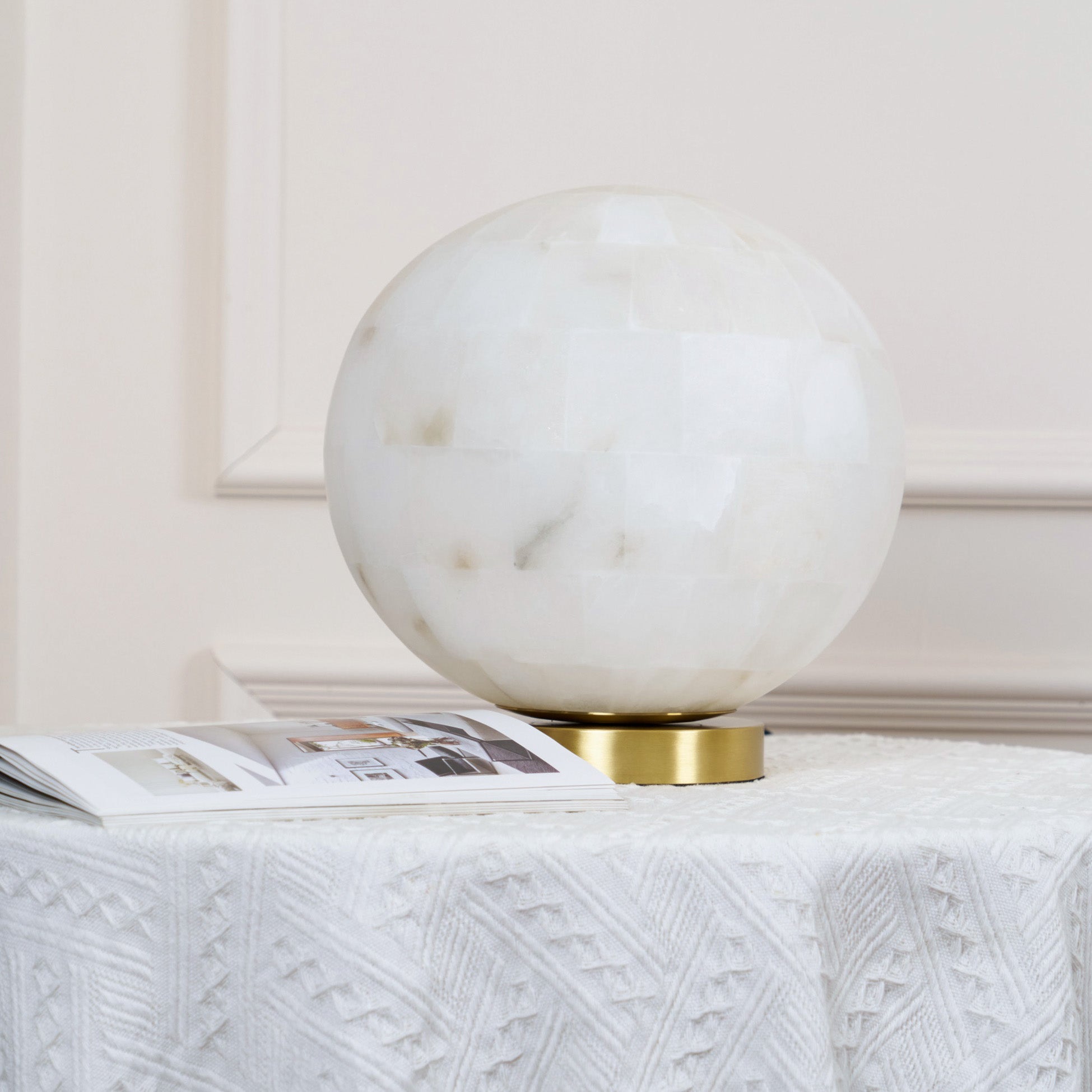 Alabaster Ball Table Lamp - Letslighting