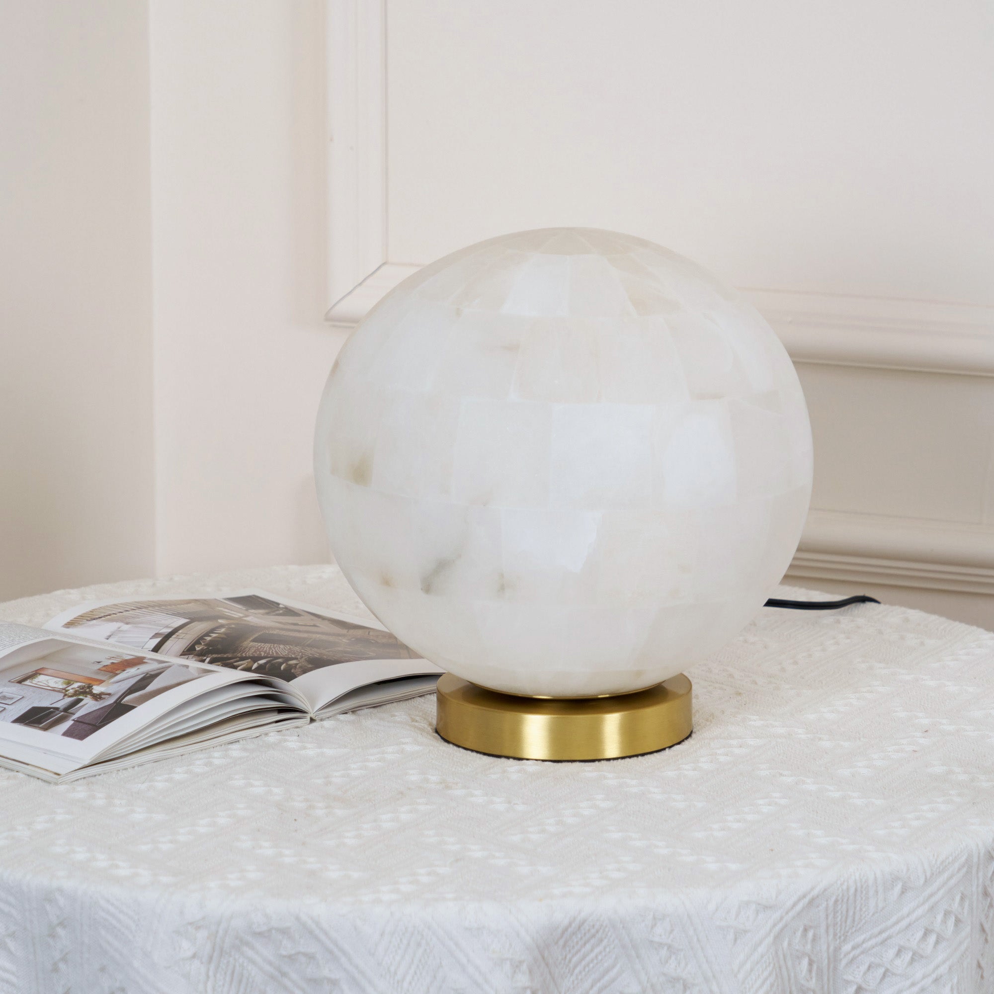 Alabaster Ball Table Lamp - Letslighting