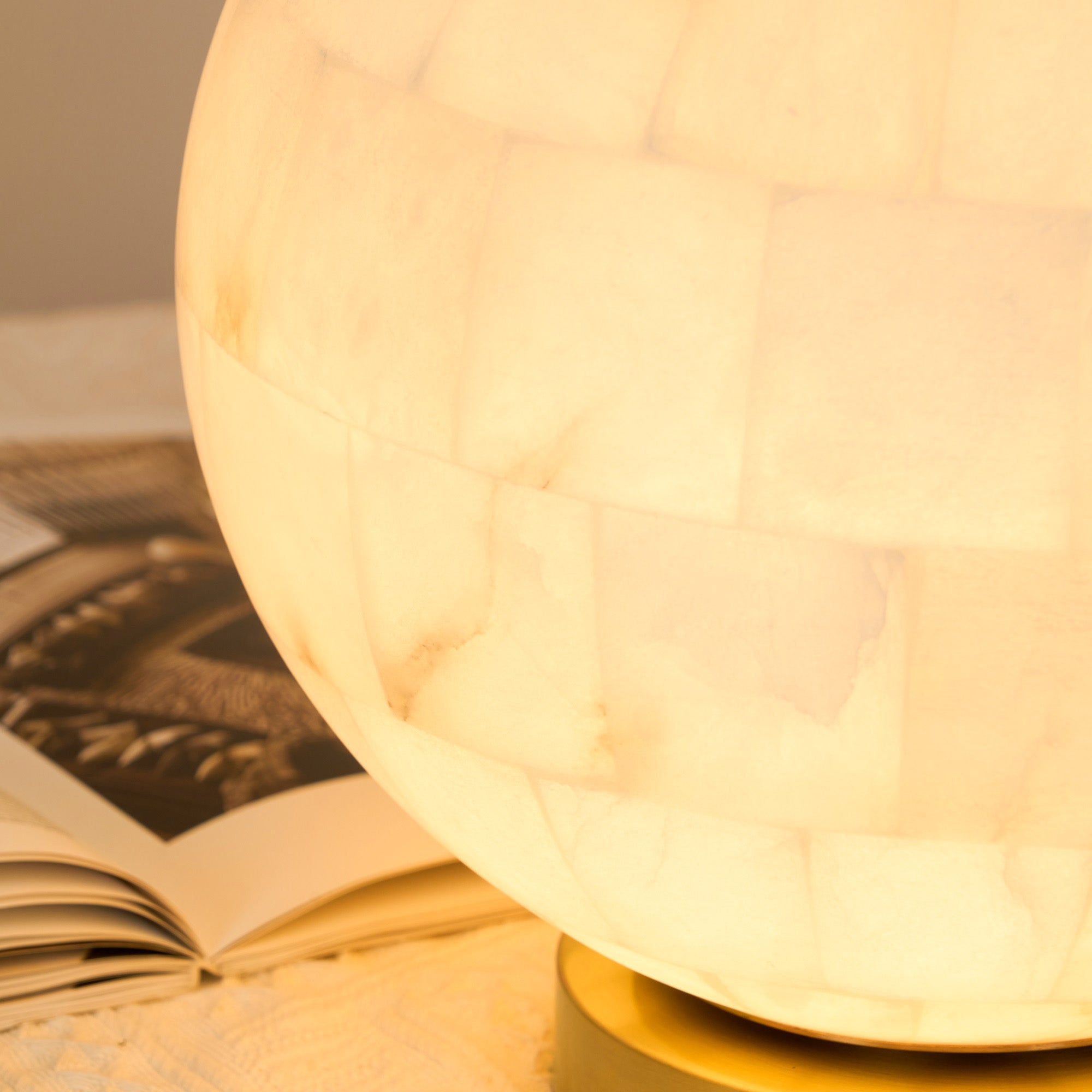 Alabaster Ball Table Lamp - Letslighting