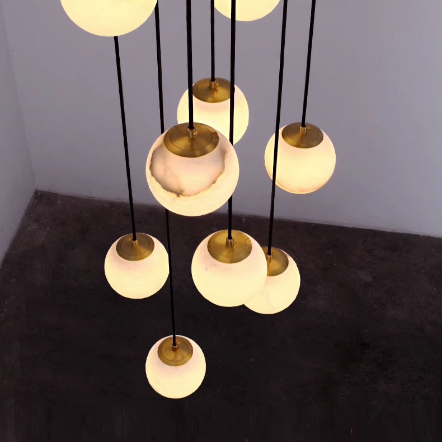 Gloruvye Balls Modern Cluster Metal Chandelier - Letslighting