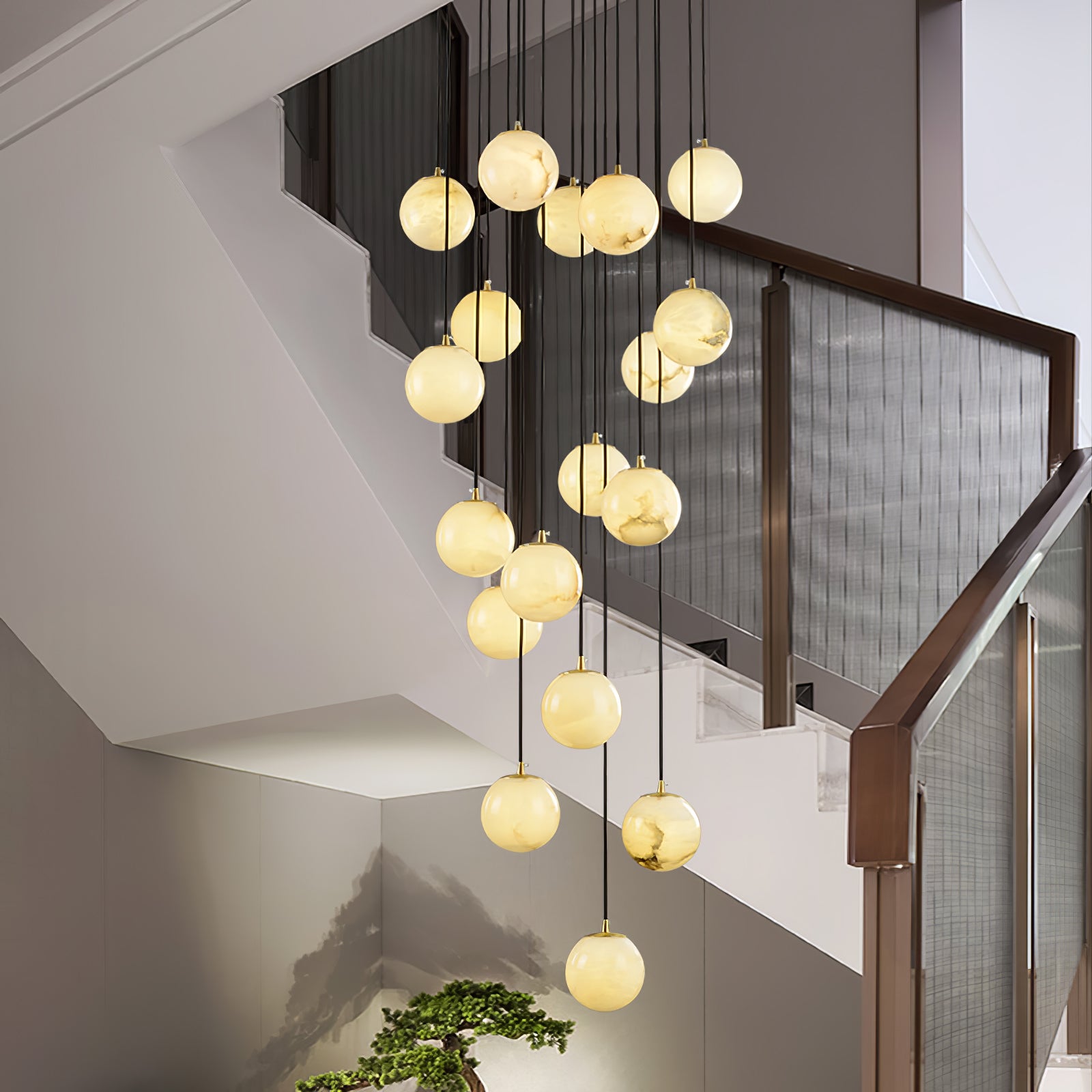 Gloruvye Balls Modern Cluster Metal Chandelier - Letslighting
