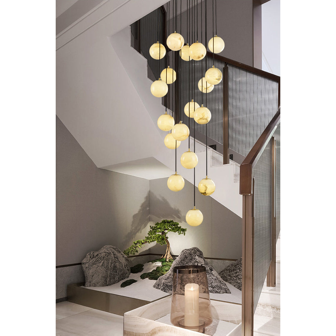 Gloruvye Balls Modern Cluster Metal Chandelier - Letslighting