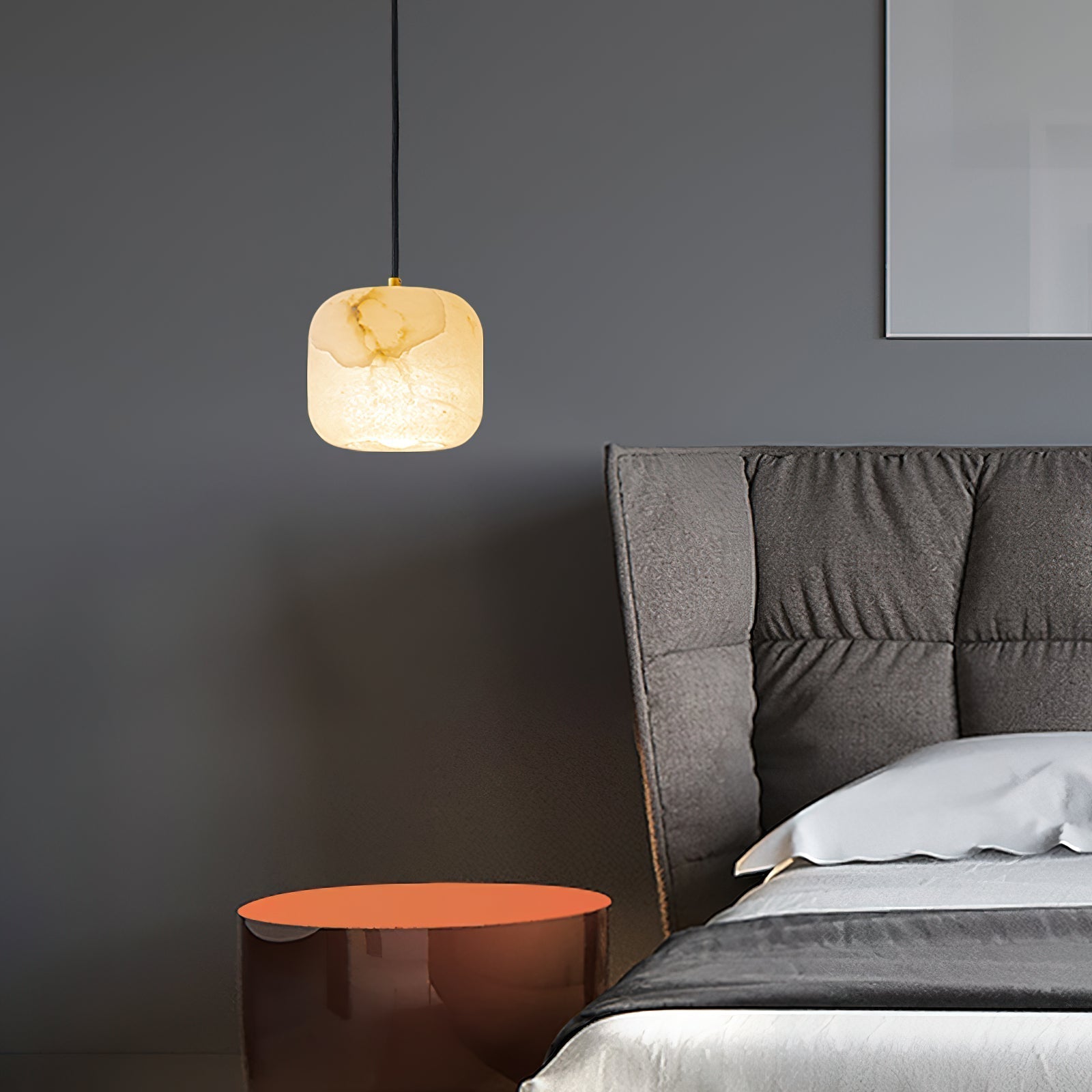Ildvuvyd Minimalist Bedside Brass Pendant Light - Letslighting
