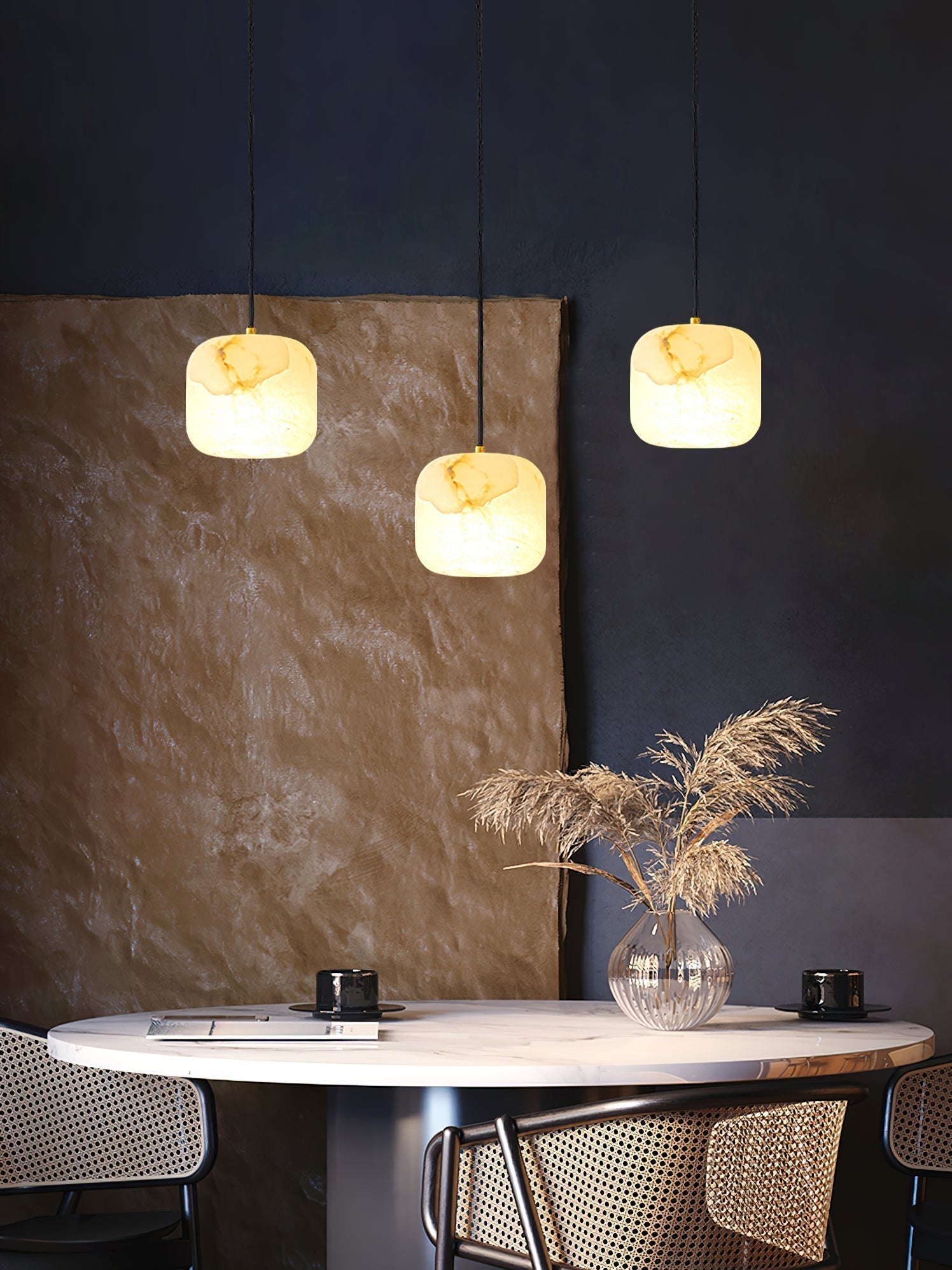 Ildvuvyd Minimalist Bedside Brass Pendant Light - Letslighting
