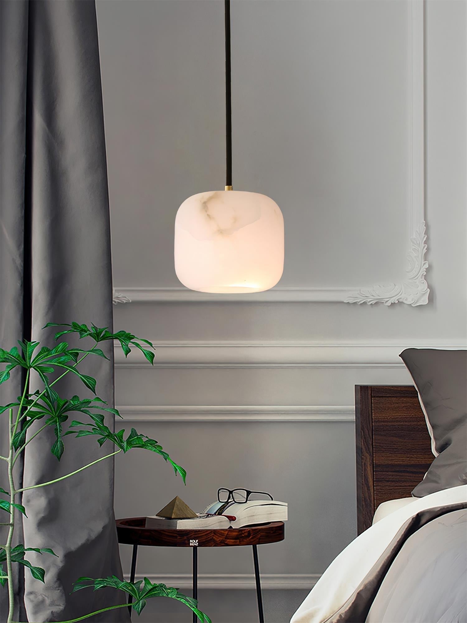 Ildvuvyd Minimalist Bedside Brass Pendant Light - Letslighting