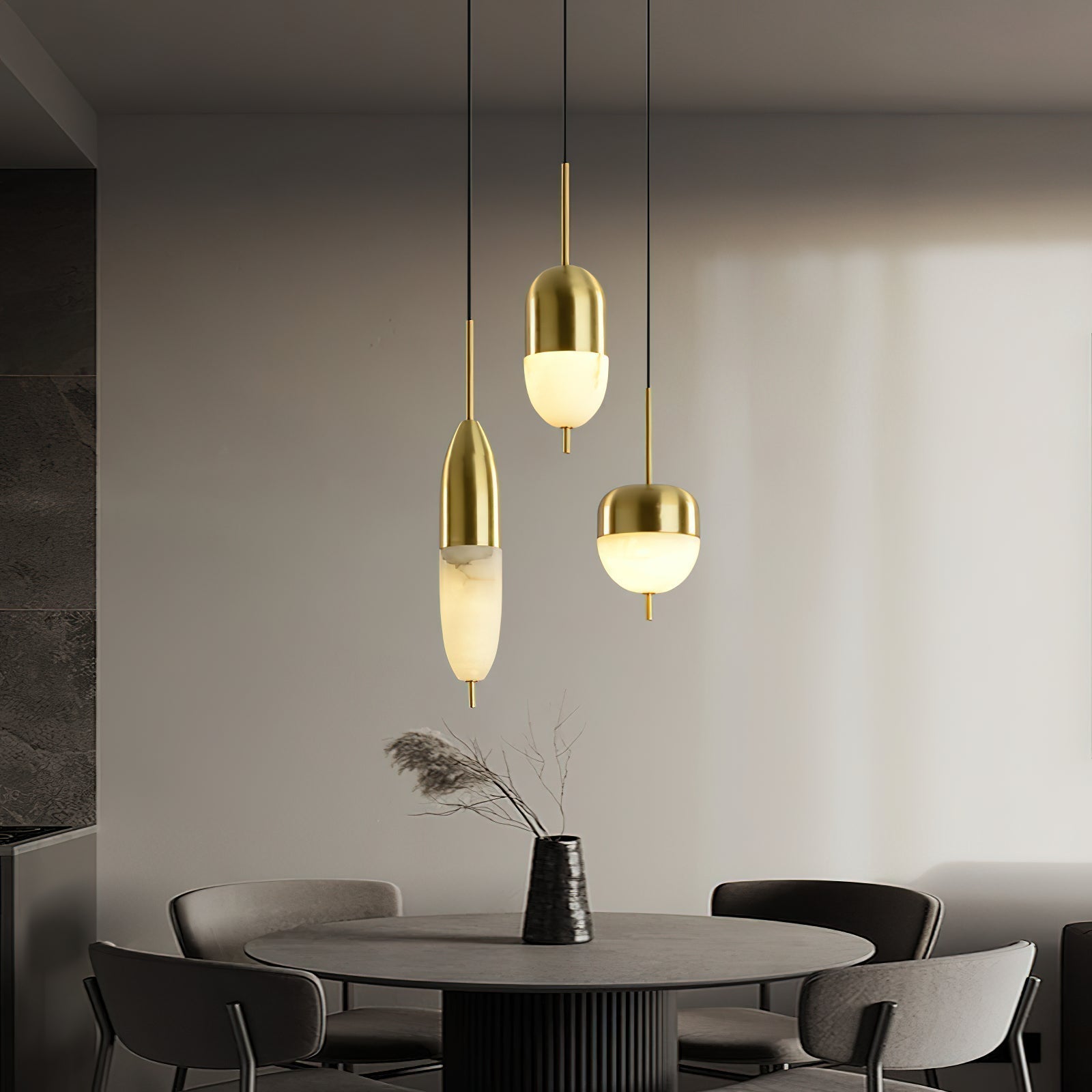 Himinuvye Minimalist Bolus Brass Pendant Light - Letslighting